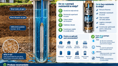 Pompe rezistente la nisip - alegerea corecta pentru o alimentare sigura cu apa