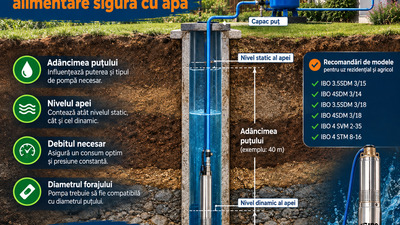 Pompe pentru put forat - alegerea corecta pentru o alimentare sigura cu apa