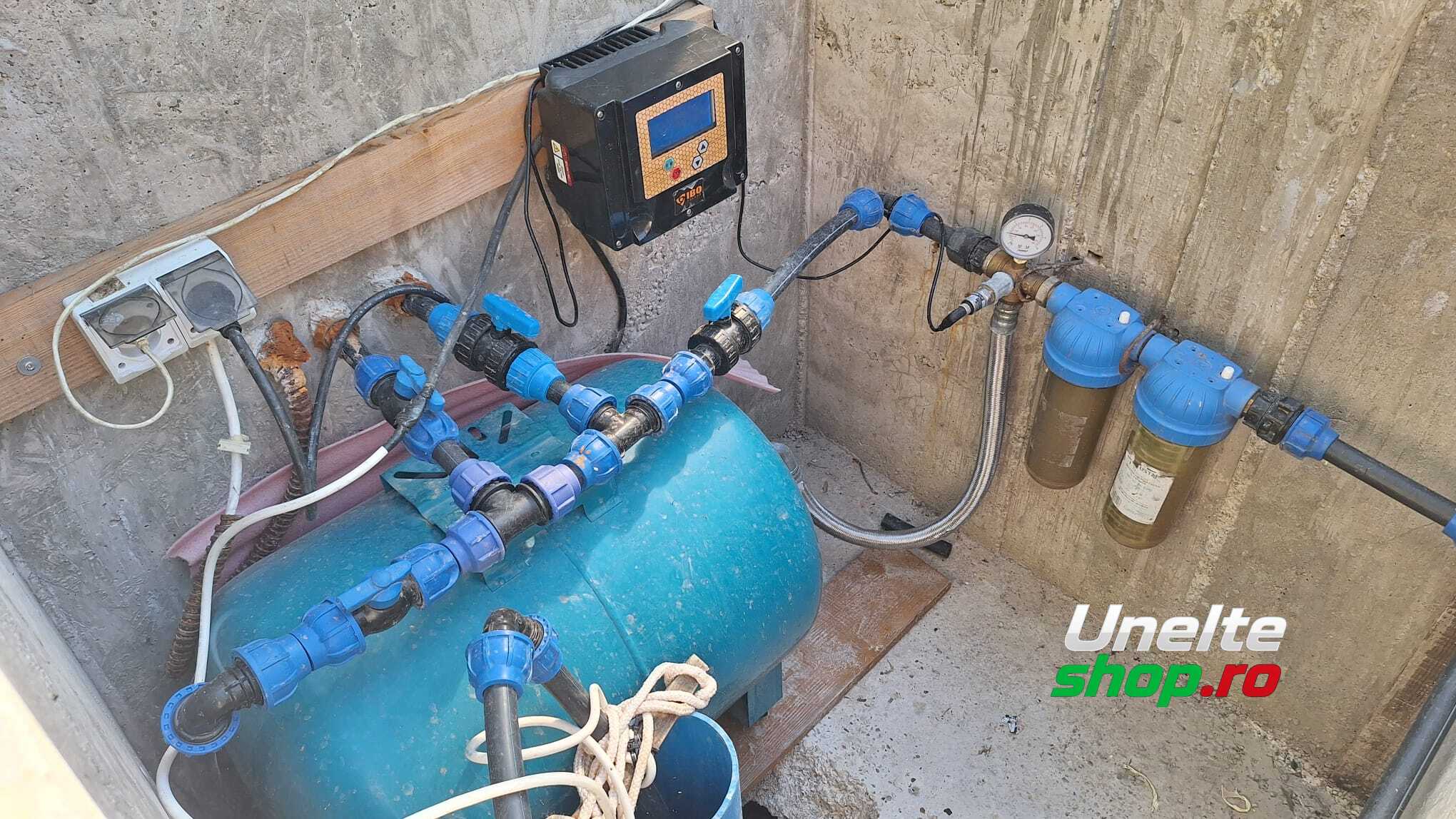 Instalație cu invertor IBO IVR și vas de expansiune de 100L în cămin tehnic