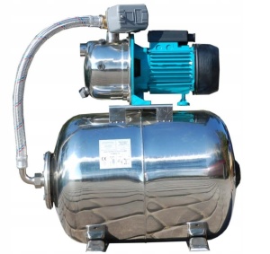 Set hidrofor IBO AJ 50/60, vas inox 24L, 1100W, 60 L/min, 5 bari, aspiratie 8m