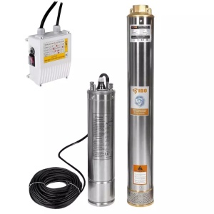 Pompa submersibila IBO 4SDM 4/14, 1100 W, 230 V, 100 l/min, H refulare 102 m, cablu 20 m + panou de control - Img 3