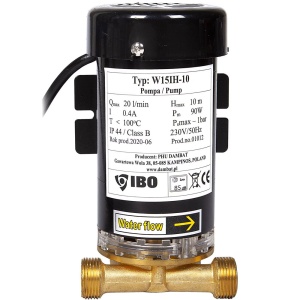 Pompa de Ridicare a Presiunii in Instalatii IBO W15IH-10, 90 W, 20 l/min, H Refulare 10 m, max 110 Grade - Img 2