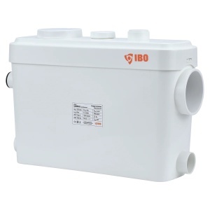 Pompa WC SANIBO B SLIM Evacuare Apa Menajera Demisol, Subsol, cu Tocator, 450 W, 125 l/min, H Refulare 8M
