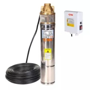 Pompa submersibila IBO 4SKM100, 750 W, 45 l/min, presiune maxima 6 bari, 20m cablu + panou de control