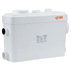 Pompa WC SANIBO B SLIM Evacuare Apa Menajera Demisol, Subsol, cu Tocator, 450 W, 125 l/min, H Refulare 8M - Img 2