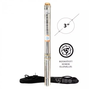 Pompa submersibila IBO 3SDM 33, 1.1 kW, 70 l/min, H Refulare 117 m + 20 m cablu, rezistenta sporita la nisip