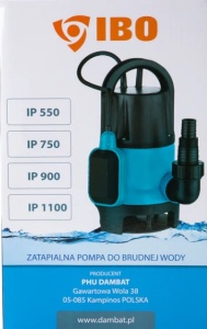 Pompa drenaj IBO IP 1100, 250L/min, ridicare maxima 9.5m, 1,1 kW, 230 V, cu plutitor - Img 3
