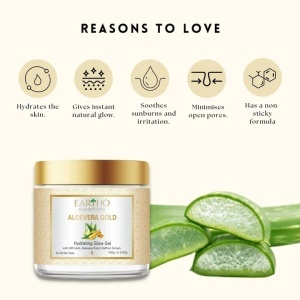 Gel Hidratant Eartho Essentials ALOE VERA GOLD cu Aur 24k - Img 2