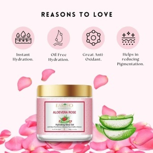 Gel Hidratant Iluminator Eartho Essentials cu Aloe Vera & Trandafir - Img 2