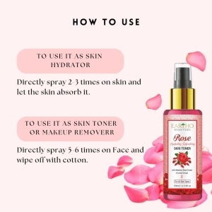 Toner Hidratant Răcoritor Eartho Essentials cu Trandafir - Img 3