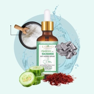 Ser Anti-Îmbătrânire Eartho Essentials cu Acid Hialuronic și Niacinamidă