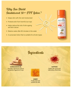 Loțiune Solară SUN SHIELD cu Santal SPF 50+ - Img 2