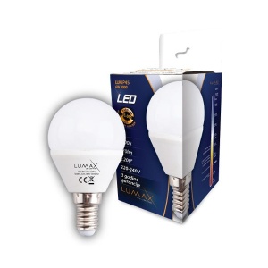 LUMAX E14/6W/3000K/540LM//230V/P45-BALON/SAMSUNG CIP