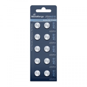 MEDIARANGE GERMANY 1.5V DUGMASTA AG10-LR54-PACK 10 MRBAT112/72MAH