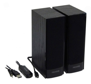 MICROLAB B-56 3W 2X1.5W USB POWER 3.5MM DRVENE KUTIJE