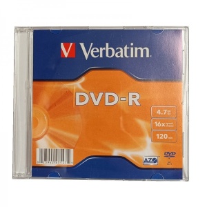 VERBATIM 4.7GB 16X SLIM CASE 43547, AZO SA KARTONCICEM