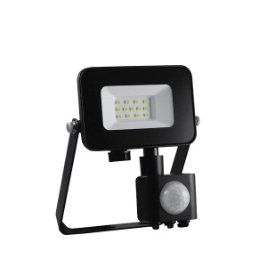 PROSTO-KINA CRNI REFLEKTOR 10W+SENZOR POKRETA 6500K/900LM/IP65
