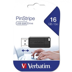 VERBATIM 16GB PINSTRIPE BLACK 49063
