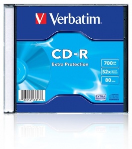 VERBATIM 700MB 52X SLIM CASE 43347 43348/PACK 1/200