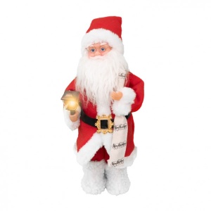 ELEMENTA NOVOGODISNJA DEKORA/PLESUCI DEDA MRAZ CRVENI 35CM