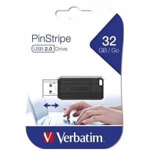 VERBATIM 32GB PINSTRIPE BLACK 49064