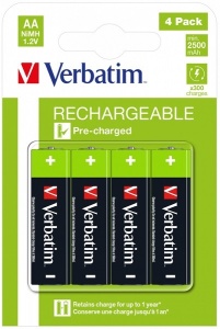 VERBATIM AA HR6(HR6) BLISTER 4KOM 2.500MAH NIMH/VERB.49517