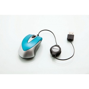VERBATIM USB GO-MINI OPTICAL TRAVEL CARIBBEAN BLUE 49022