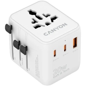 CANYON TRAVEL ADAPTER ONTOUR 20 EU/UK/US/AUS 20W