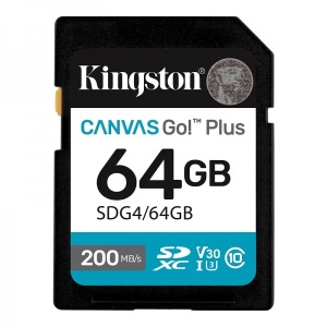 KINGSTON SD 64GB SDG4/64GB C10 U3/READ 200/WRITE 100MB/S 4K