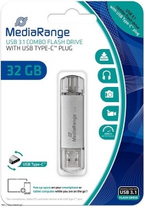 MEDIARANGE GERMANY 32GB/3.0/COMBO SA USB TYPE-C PLUG(OTG)/MR936