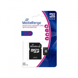 MEDIARANGE GERMANY MICRO SDHC/16GB CLASS 10/+SD ADAPTER/MR958