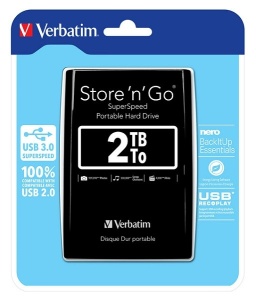 VERBATIM 2.5'' 2TB USB 3.0 53177 BLACK PORTABLE 6.35CM