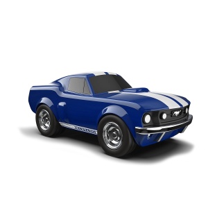 Baghera Mașinuță Ford Mustang Albastra 1966, 18cm – Mașinuță de Colecție Premium - Img 2
