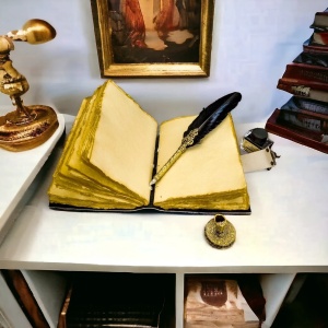 Jurnal Grimoire din Piele – Model Gothic Raven Shadow - Img 5