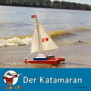 Kraul Kit de Construcție din Lemn - Catamaran cu Pânze Funcțional - Img 3