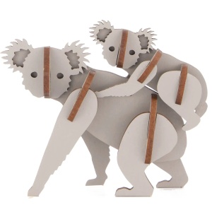 Kit de Construcție Koala și Puiul Joey – Puzzle 3D din Lemn Sustenabil