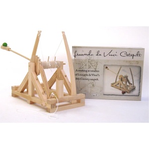 Catapulta lui Leonardo da Vinci (Kit Construcție Lemn)-Machetă Funcțională