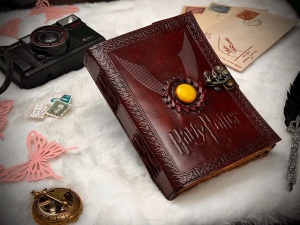 Jurnal Grimoire din Piele Harry Potter – Ediție de Colecție, Snitch Auriu 3D - Img 3