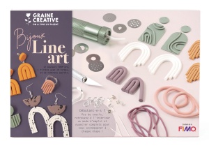 Kit Creativ Graine Créative® – Bijuterii FIMO „Line Art” (Design Minimalist)