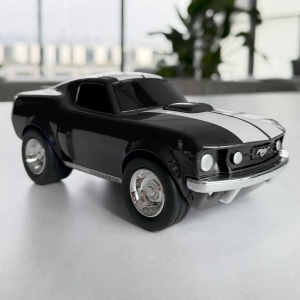 Baghera Mașinuță Ford Mustang Neagra 1966 – Mașinuță de Colecție Premium 18cm - Img 3