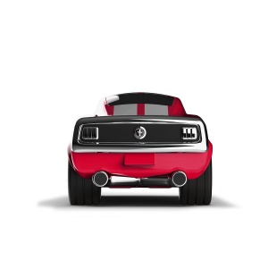 Baghera Mașinuță Ford Mustang Rosie  Spate