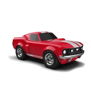 Baghera Mașinuță Ford Mustang Rosie 1966 – Mașinuță de Colecție Premium 18cm