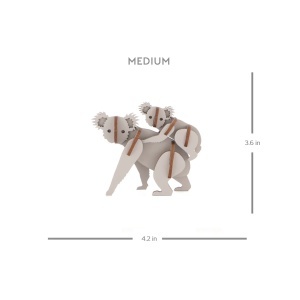 Puzzle 3D Koala si puiul dimensiuni