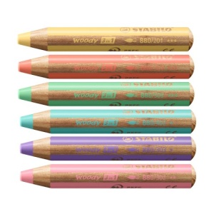 Stabilo, Creioane colorate 3 in 1, Woody, 6 bucati - Img 3
