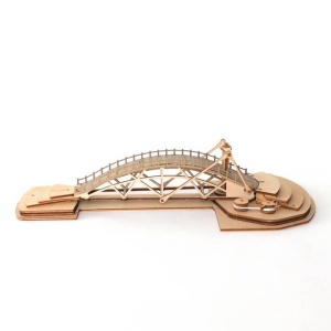Podul Rotativ al lui Leonardo da Vinci – Kit de Construcție din Lemn (Machetă Funcțională) - Img 2