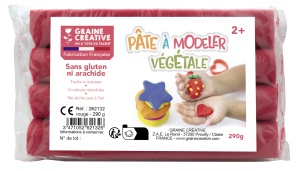 Graine Creative, Plastilina Vegetala (290g) – Roșu Vibrant