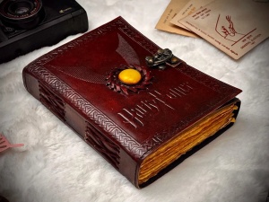 Jurnal Grimoire din Piele Harry Potter – Ediție de Colecție, Snitch Auriu 3D