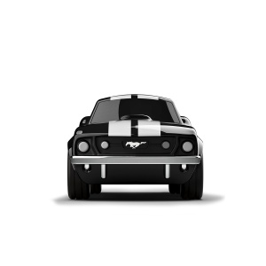 Baghera Mașinuță Ford Mustang Neagra 1966 – Mașinuță de Colecție Premium 18cm