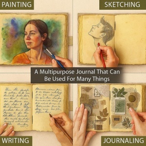 Jurnal Grimoire Vintage Piele – Model Ochiul Magic - Img 5