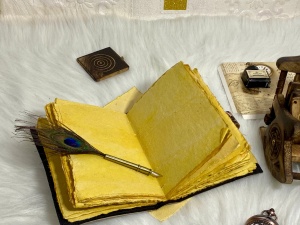 Jurnal Vintage din Piele Grimoire – Model „The Lovers” (Tarot Edition) - Img 4